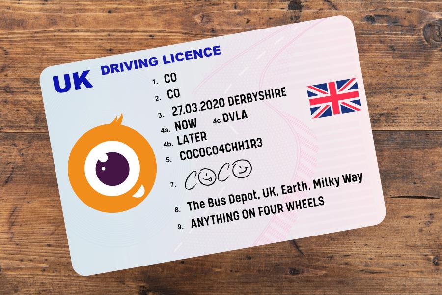 Coco's driving licence
